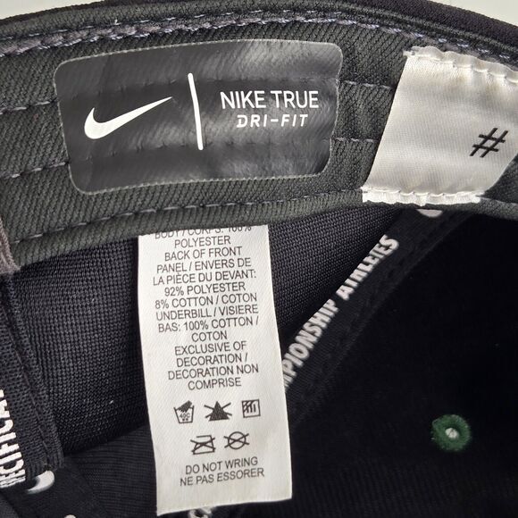 Nike True Notre Dame Clover Logo Baseball Cap Blue Green Hat M/ L Irish Celtics - Picture 7 of 9